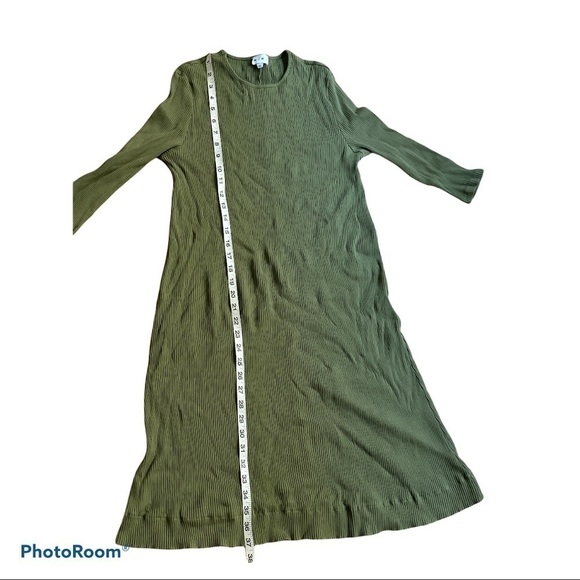 MKRM 3/4 sleeve ribbed green dress size small - Picture 4 of 4
